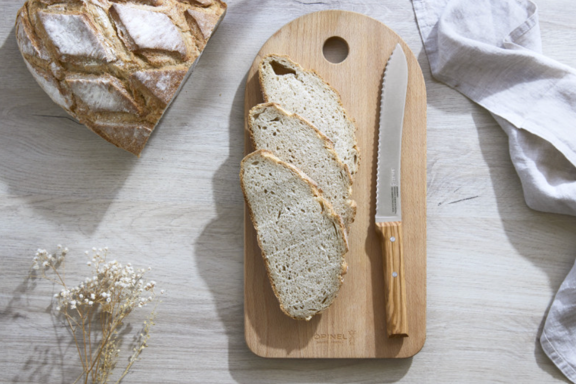 Opinel Parallèle N°116 Broodmes – 21 cm | Frans Vakmanschap in RVS en Olijfhout