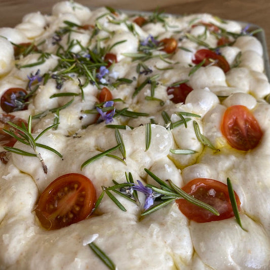 Onze wereldberoemde desem focaccia