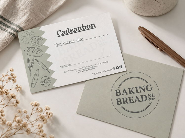 Baking Bread cadeaubon voor workshops en bakbenodigdheden