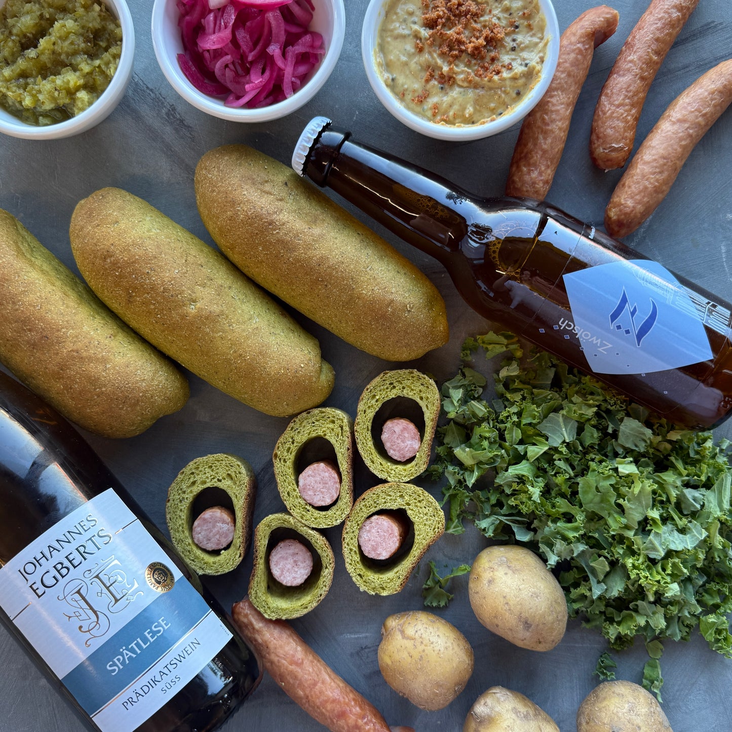 Boerenkool met worstenbroodjes