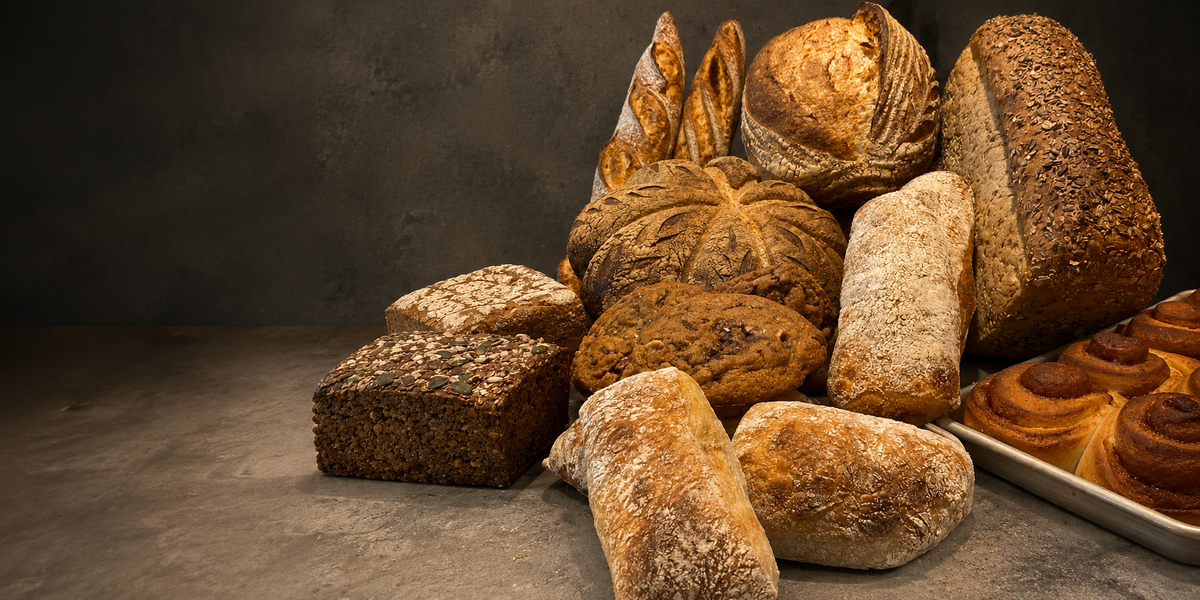 Assortiment ambachtelijke broden en kaneelbroodjes voor Bakdag Zwolle van Baking Bread NL.